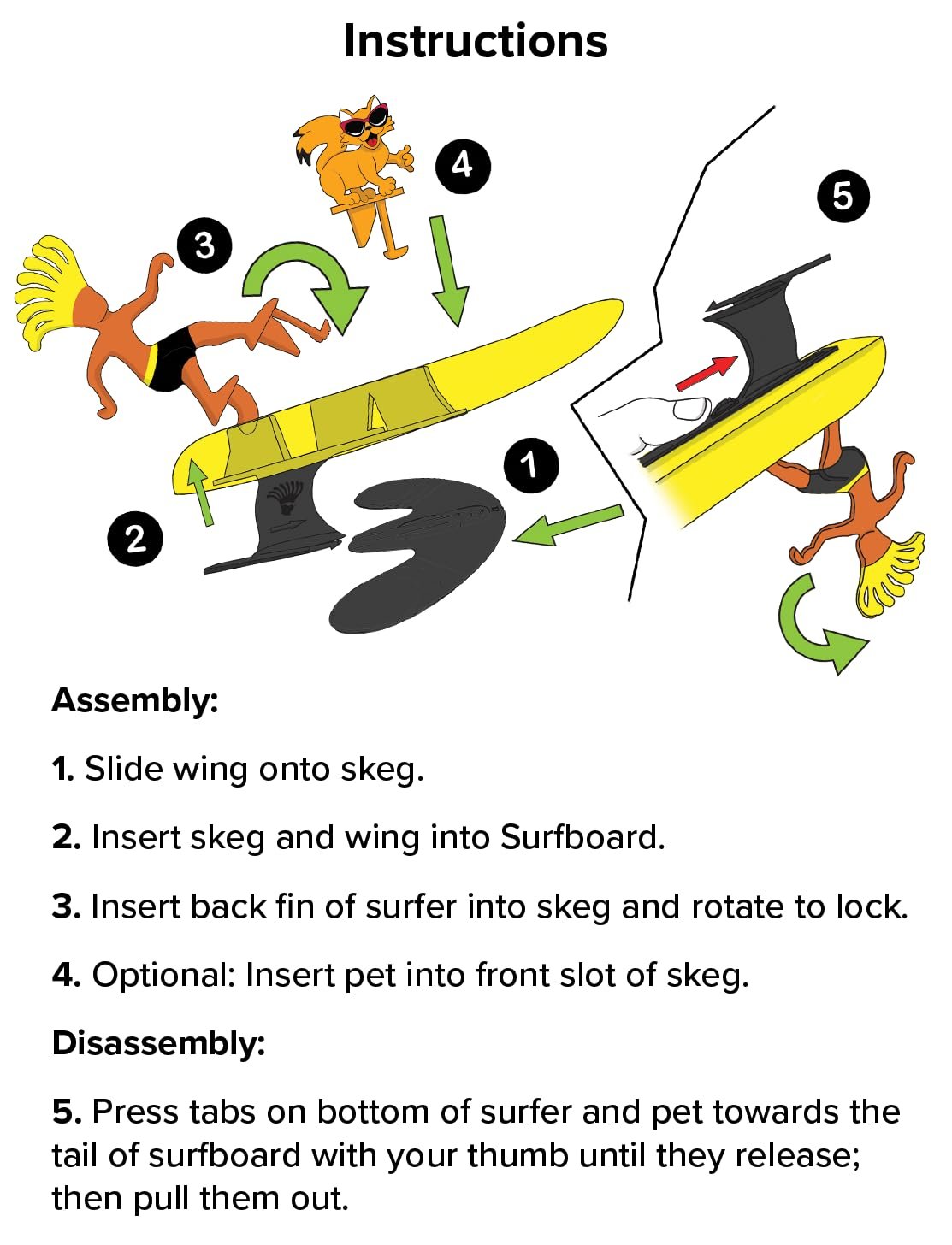 Surfer Dudes Classics Wave Powered Mini-Surfer and Surfboard Toy