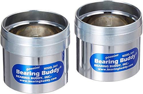 Bearing Buddy (4) 2.441" Chrome for Boat Trailer with Protective Bra - Wheel Center Caps 2441 (2 Pairs)