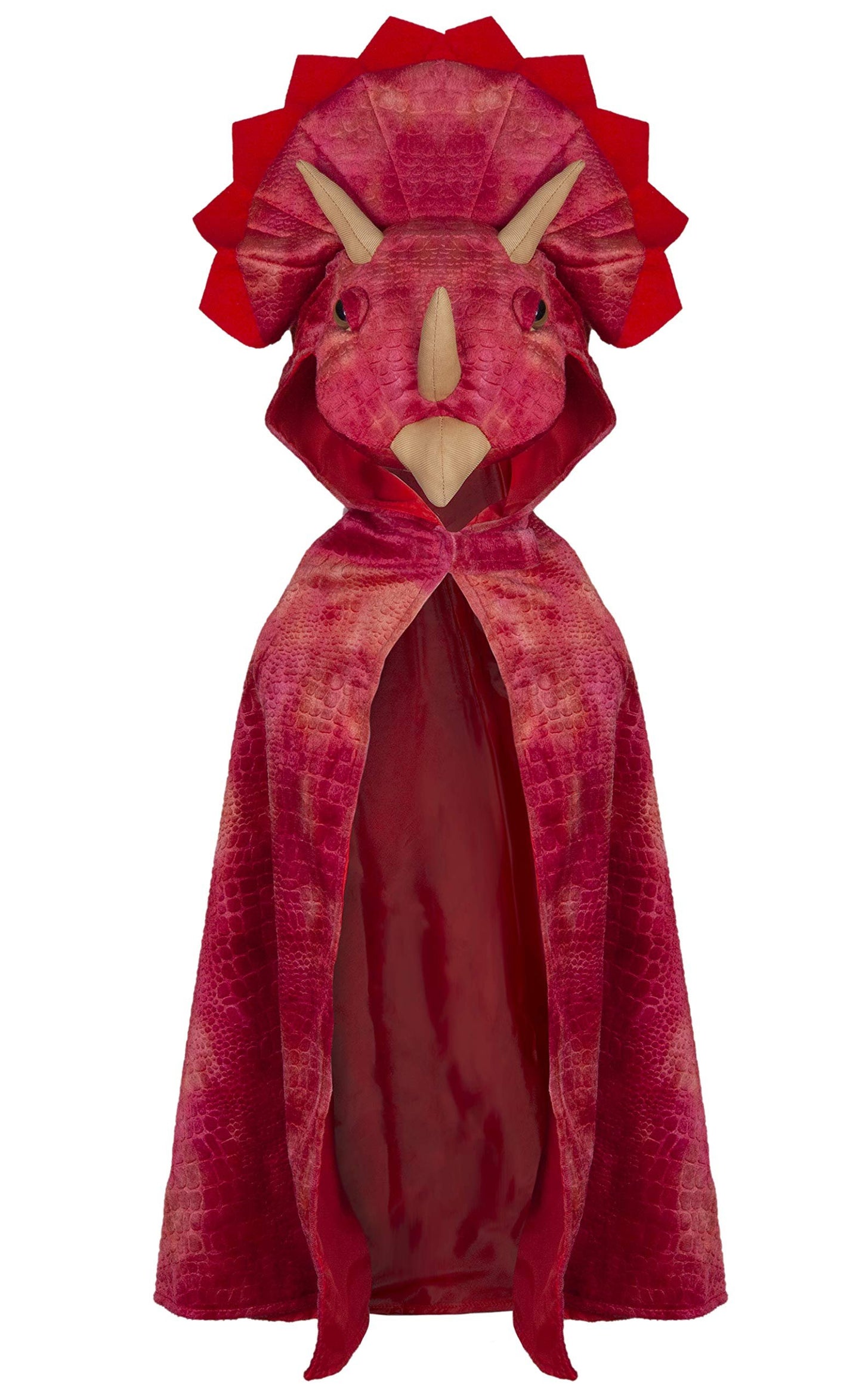 Great Pretenders Triceratops Hooded Cape for Kids, Size 4-5 | Dinosaur Costume for Imaginative Play