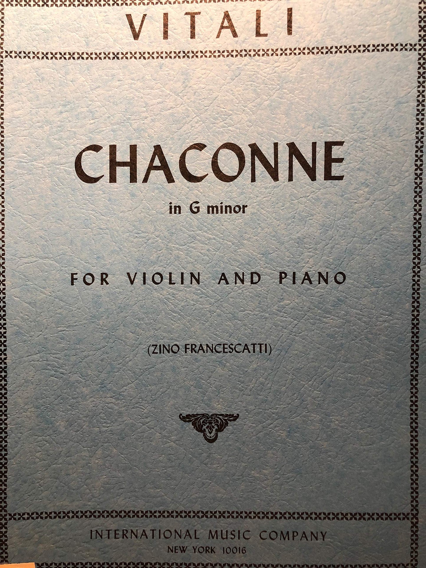 Vitali - Chaconne in G Minor for Violin & Piano