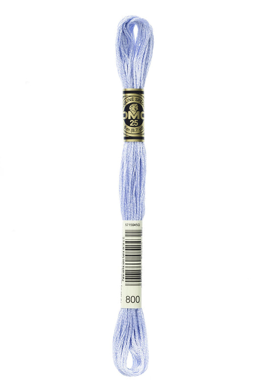 DMC Thread 6-Strand Embroidery Cotton 8.7 Yards Pale Delft Blue 117-800 (12-Pack)