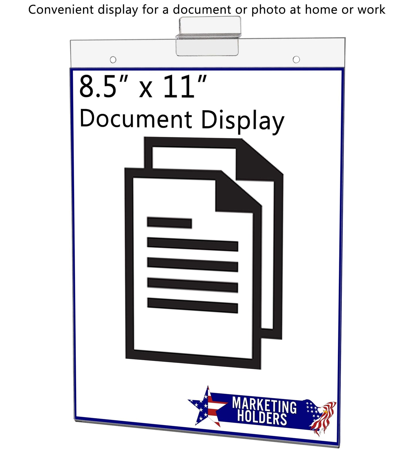 Marketing Holders Slatwall Acrylic Sign Holder Vertical 8 1/2" x 11"