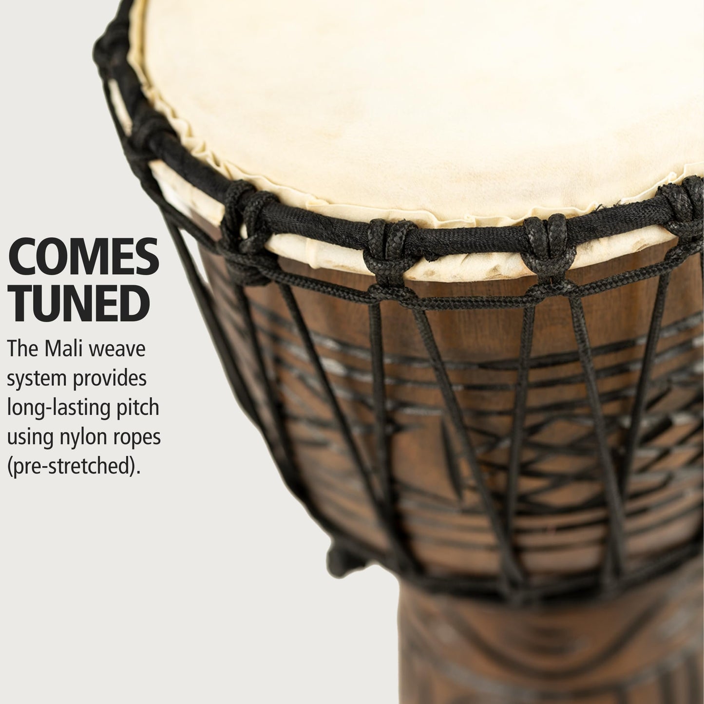 Carved Mahogany Djembe
