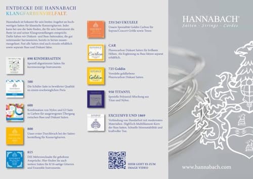 Hannabach strings for classical guitar Series 815