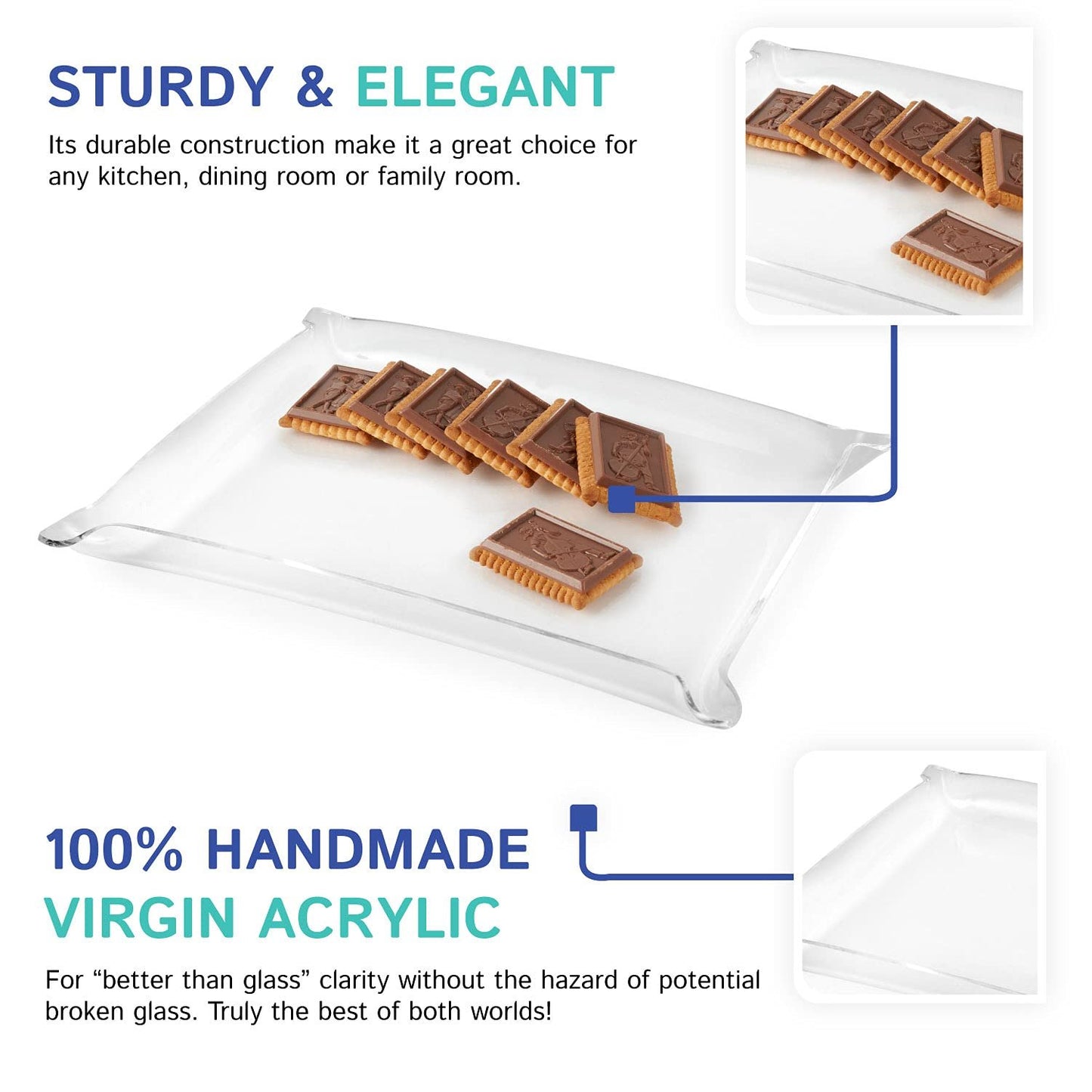 Huang Acrylic Clear Elegant Valet Tray