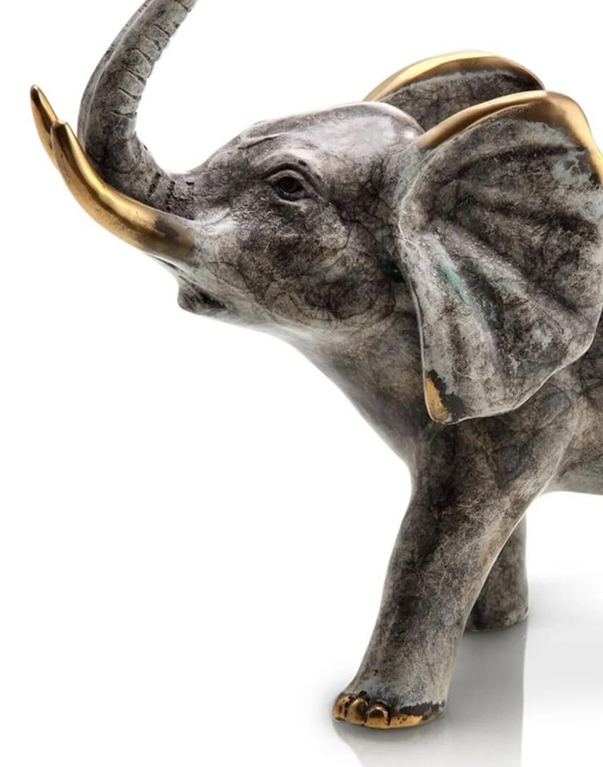 SPI Brass Bellowing Elephant Statue