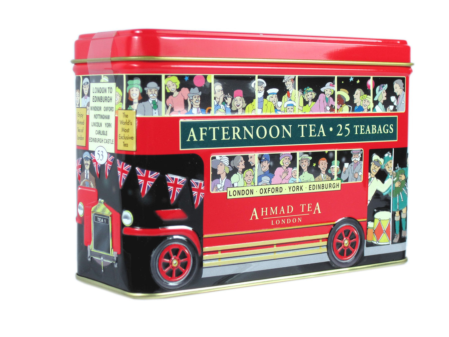 Ahmad Tea London Bus Tin, English Breakfast, 20 Count Tin
