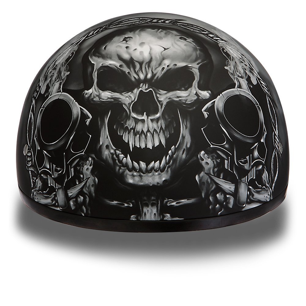 Daytona Helmets Half Skull Cap Motorcycle Helmet – DOT Approved [Graphics]…
