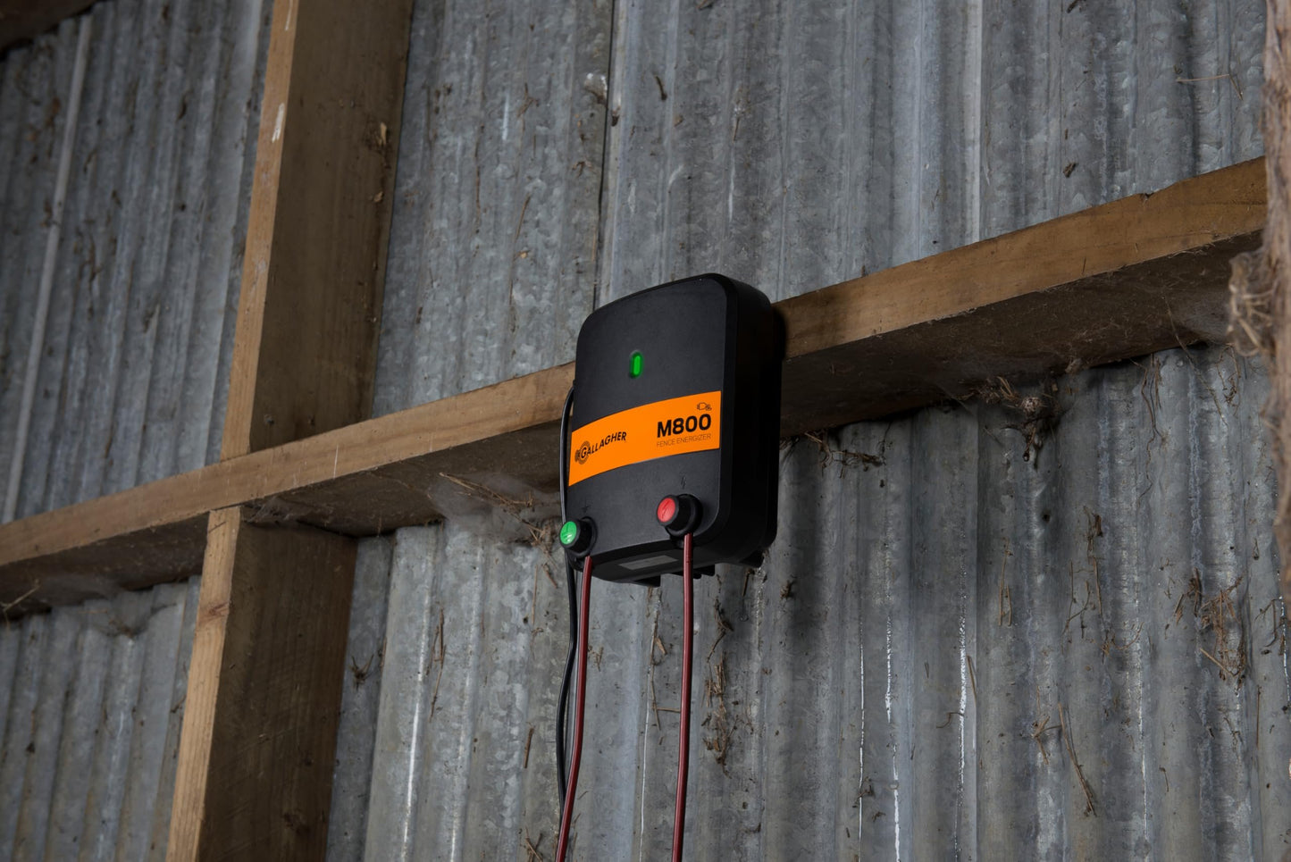 Gallagher M800 Electric Fence Charger | Powers Up to 90 Miles / 520 Acres of Clean Fence | 8.0 Joule 110 Volt Energizer for Livestock, Pastures, and Wildlife Exclusion