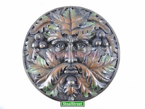 Greenman Plaque-Fall - Collectible Figurine Statue Sculpture Figure