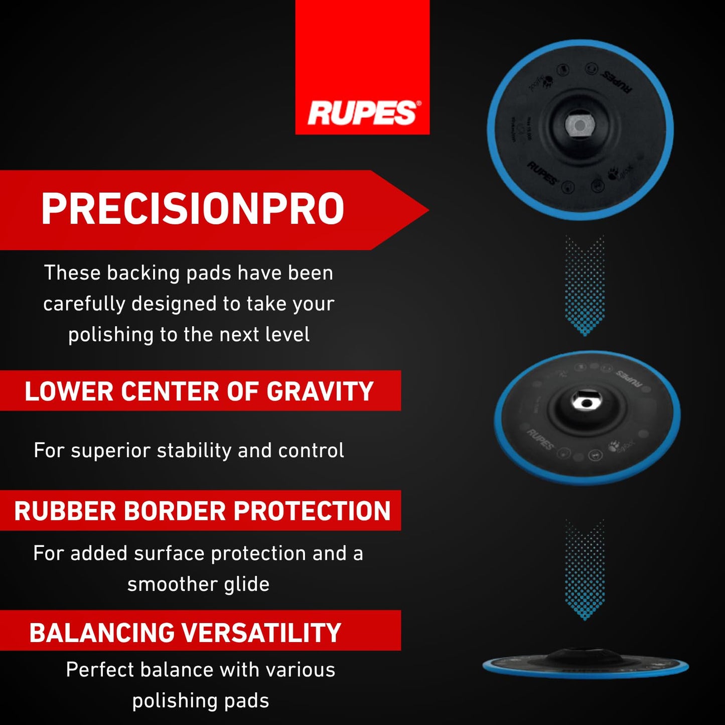 RUPES LHR15V for Bigfoot Mark V Random Orbital Polisher - Additional Accessories Included - Bigfoot Silver Tools Bag Included - Reduced Noise & Vibrations - Provides Optimal Balance