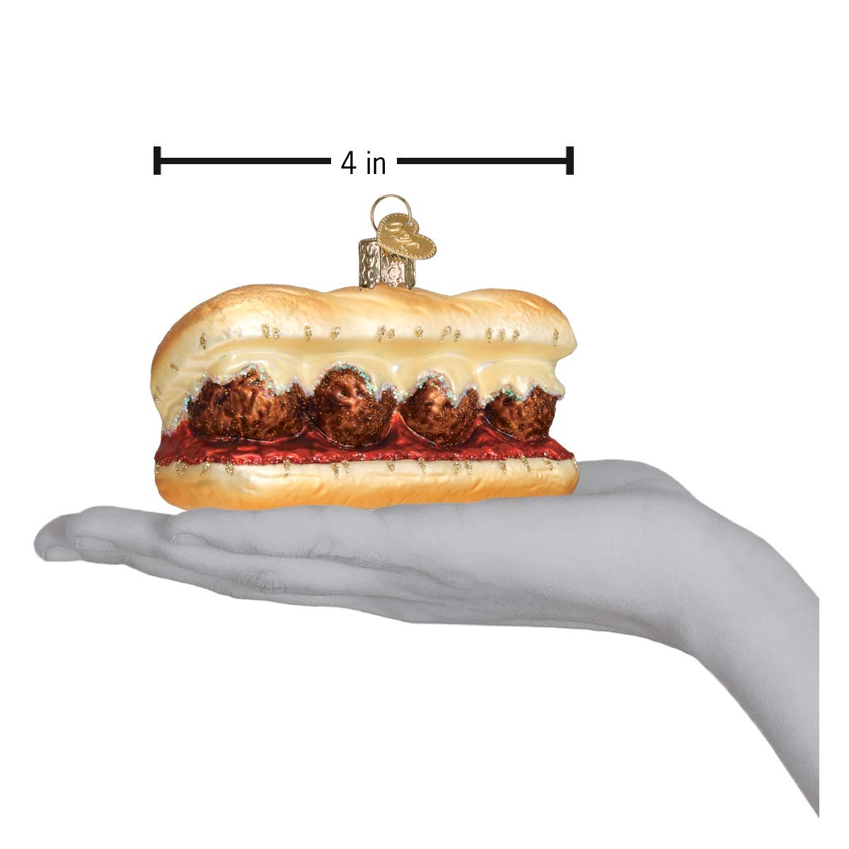 Old World Christmas Meatball Sandwich Ornament, Multi