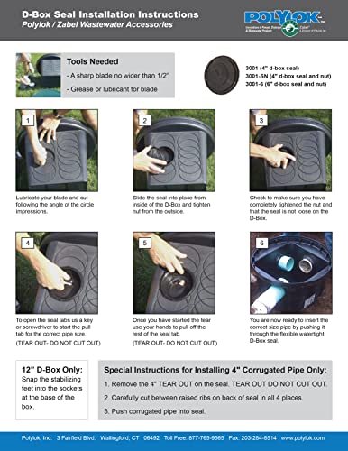 Polylok 6" D-Box Seal & Nut (fits: 6" pipe)