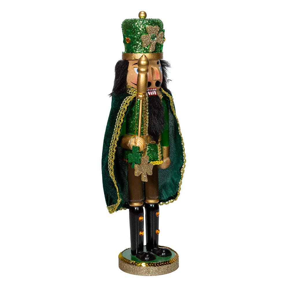 Kurt Adler Wooden Nutcrackers, Irish Nutcracker with Cape, 15"