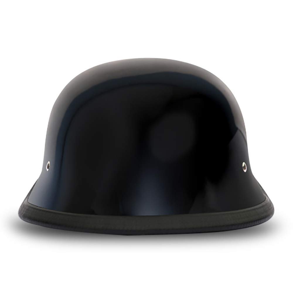 Daytona Helmets German Helmet for Men - Novelty Half Helmet with Breathable Liner - Retro Skull Cap Helmet with Head Wrap