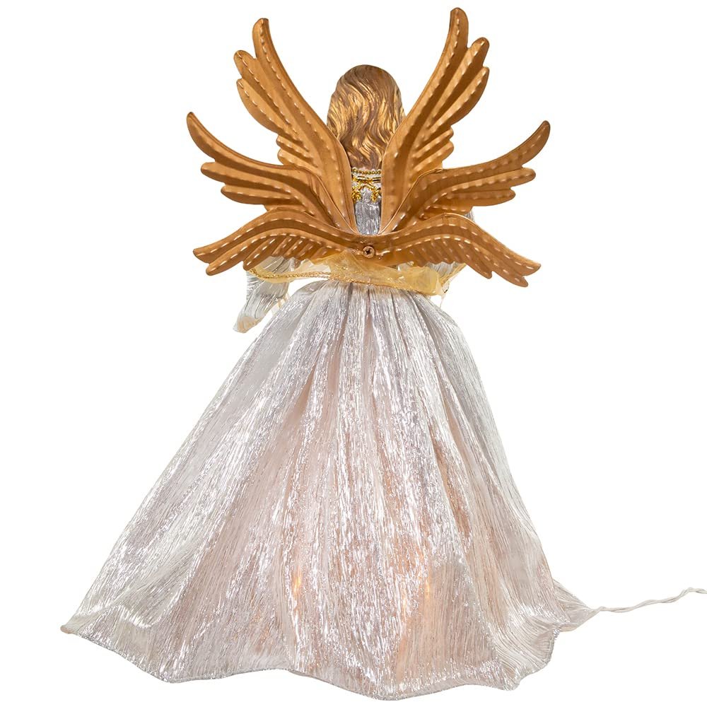 Kurt Adler 16-Inch Ombre Silver/Gold Angel Tree Topper