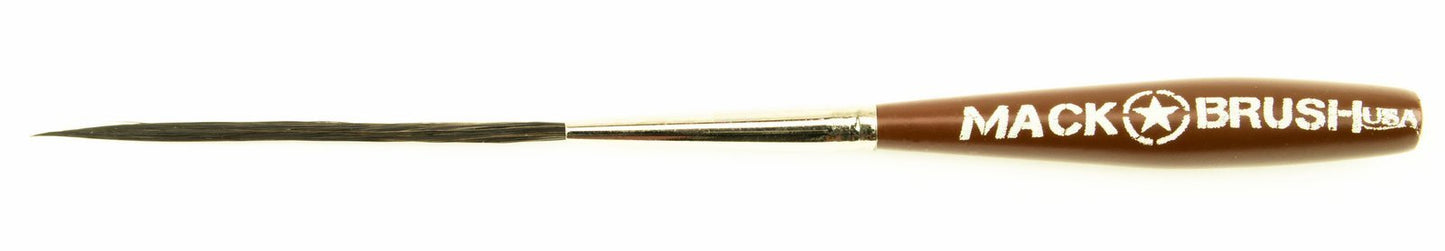 Andrew Mack Size 000 Series Long Bob Pinstriping and Scrolling Brush Black Synthetic & Blue Squirrel Blended 1 3/4" Hair