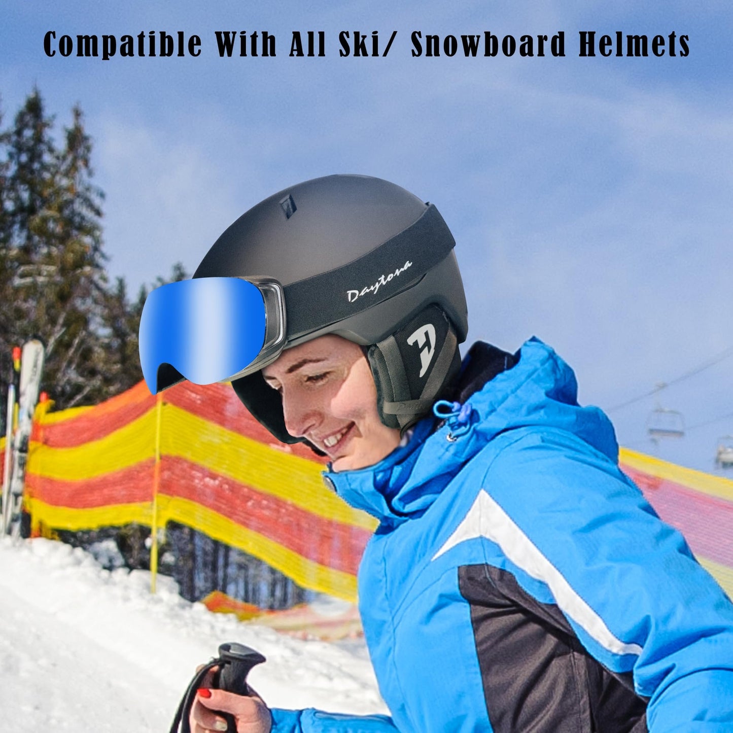 Daytona Helmets Snowboard Goggles - Anti Fog Ski Goggles For Men, Women & Youth - Anti Scratch Ski Goggles For UV Protection
