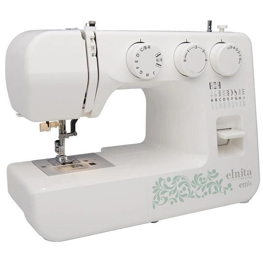 Elnita EM16 Mechanical Sewing Machine with 16 Stitches and Free Arm Convertible
