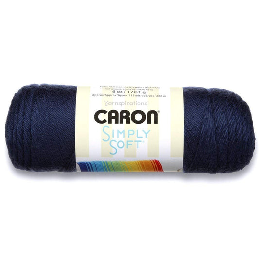 Caron Simply Soft 100% Acrylic Yarn, 6 oz. Skein •• Dark Country Blue ••