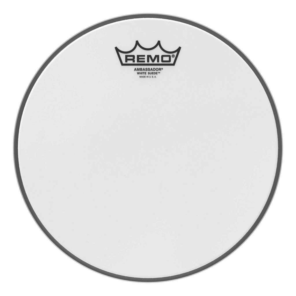 Remo BA0813-WS White Suede Ambassador Drum Head - 13-Inch