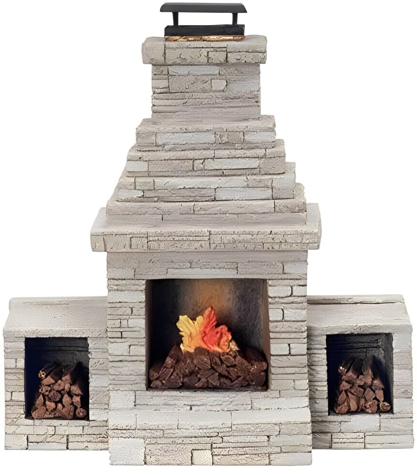Aztec Imports, Inc. Dollhouse Miniature Large Outdoor Fireplace