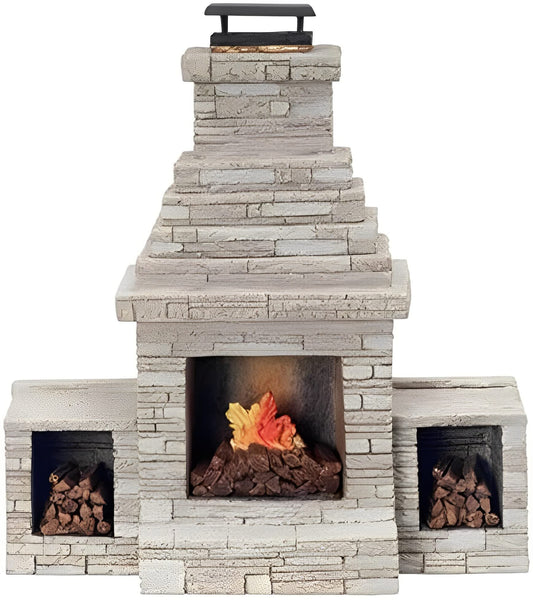 Aztec Imports, Inc. Dollhouse Miniature Large Outdoor Fireplace