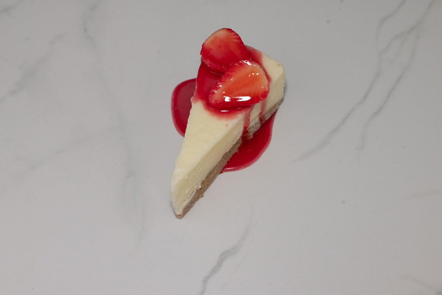 Fake Slice Of Cheesecake with Strawberries