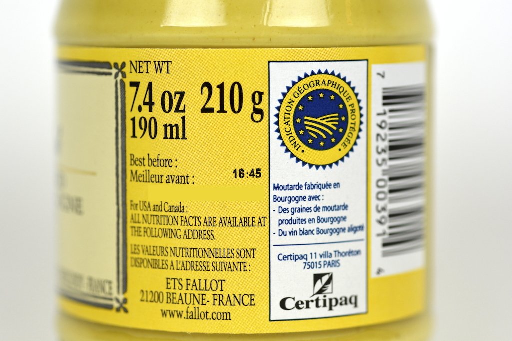 Edmond Fallot Dijon Mustard with Burgundy Wine 7.4Oz Case of 6 Units - Wholesale