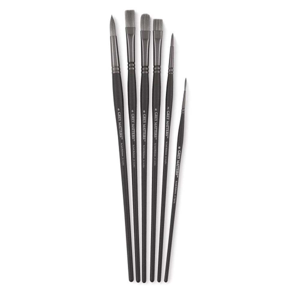 Jack Richeson Grey Matters Acrylic Brushes (Set of 6)