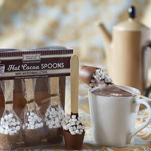 Melville Candy Hot Chocolate Spoons - Individually Wrapped Delicious Hot Cocoa Makers - Made in the USA for Stocking Stuffers, Christmas Gifts, and Coffee Bar Supplies.