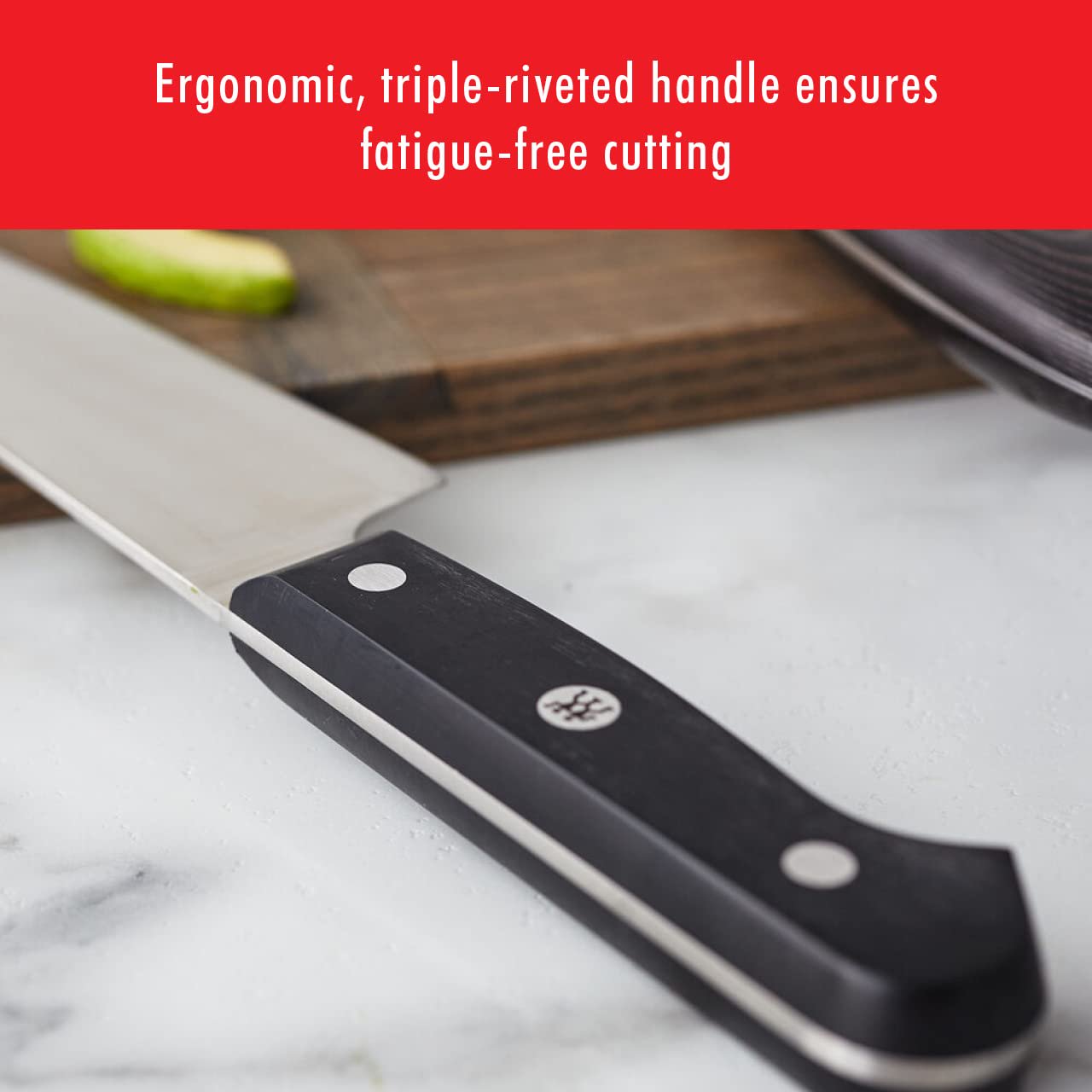 ZWILLING Gourmet 8-inch Chef’s Knife, Kitchen Knife, Black, Stainless Steel
