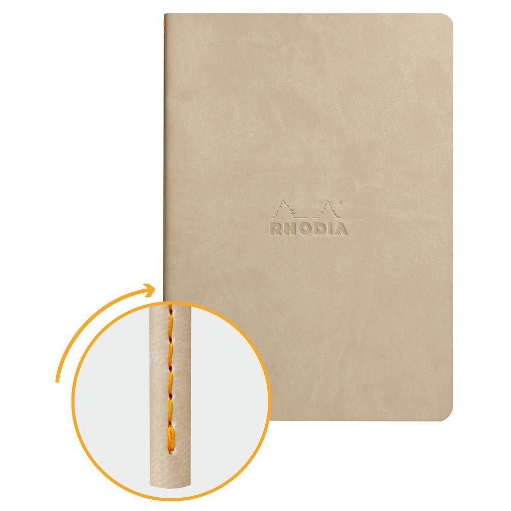 Rhodia Sewn Spine Notebook, A5, Dot - Chocolate