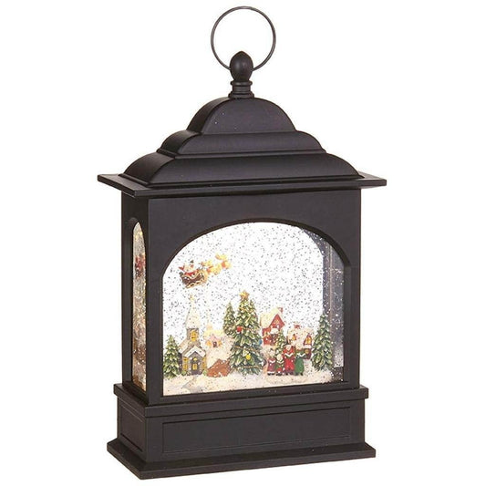 Raz Imports Holiday Water Lanterns 11" Flying Santa Lighted Water Lantern - Premium Christmas Holiday Home Decor