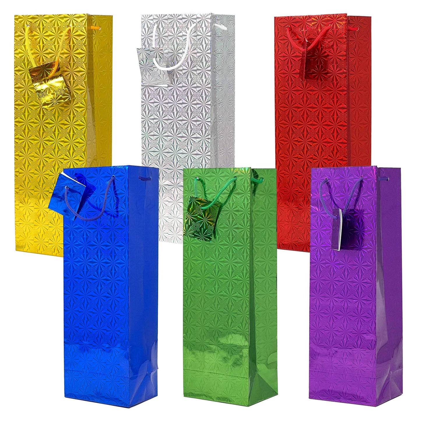allgala 12-PK Hologram Gift Bags, Various Size