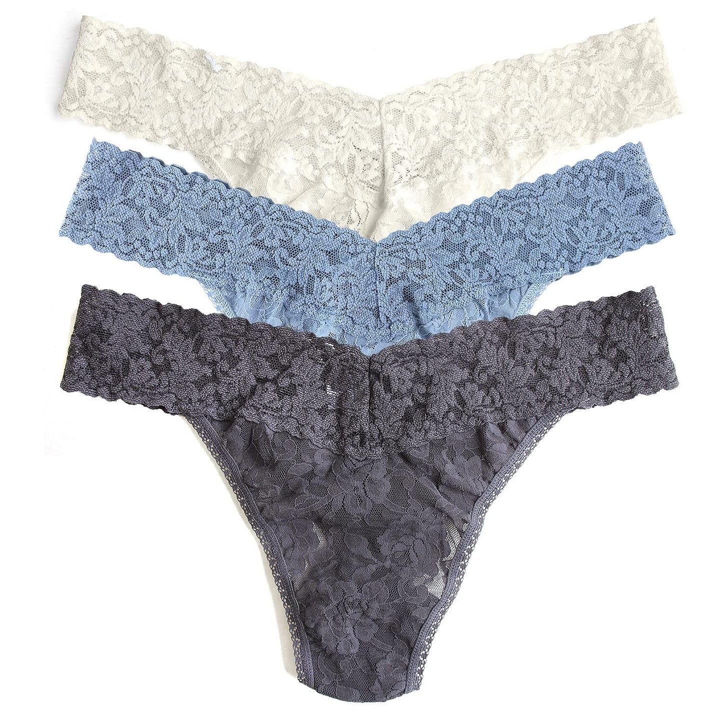 hanky panky, Signature Lace Original Rise Thong 3 Pack, One Size (4-14)