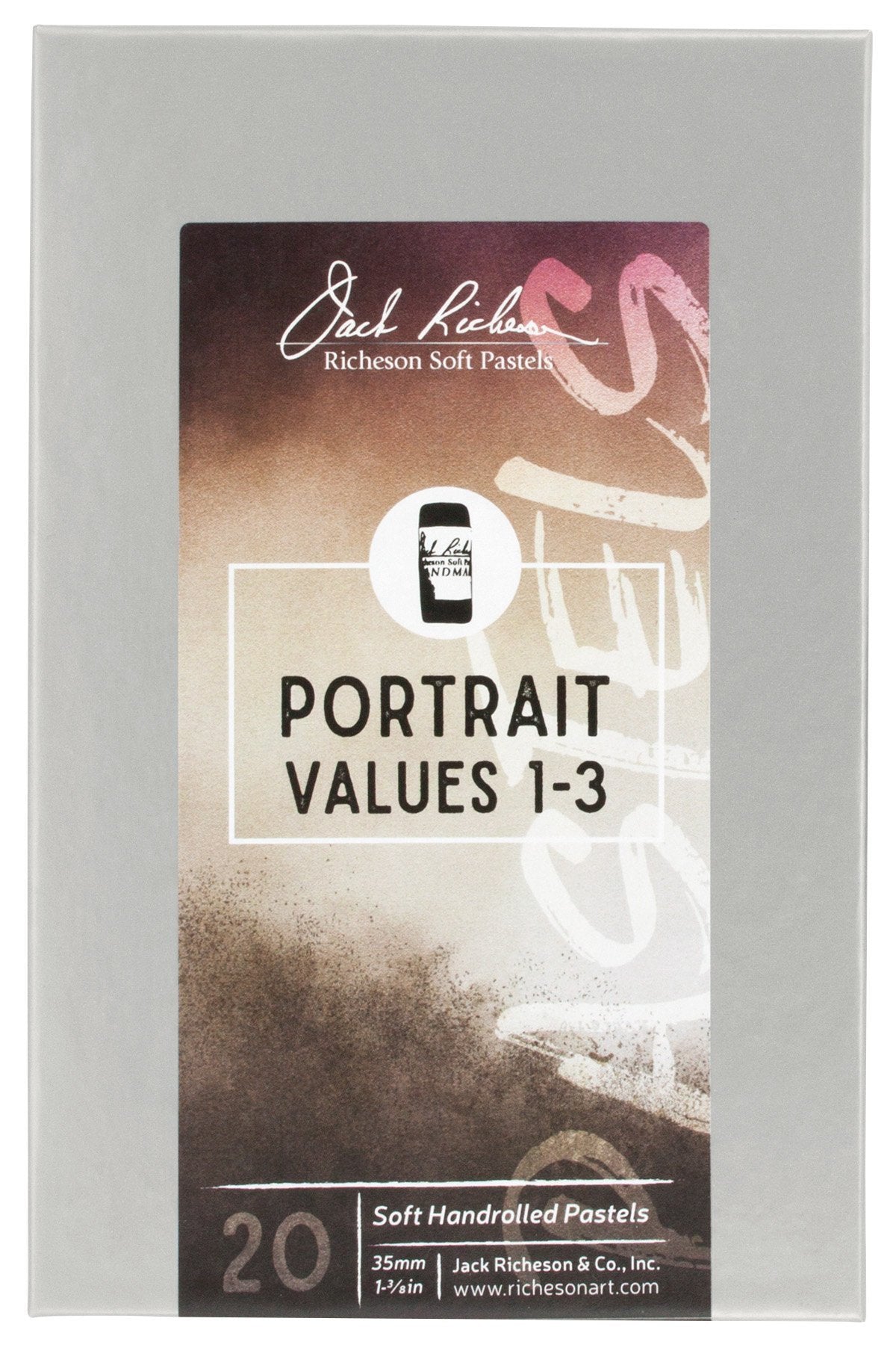 Jack Richeson 422937 Hand Rolled Soft Pastels Portrait (20 Piece Set)