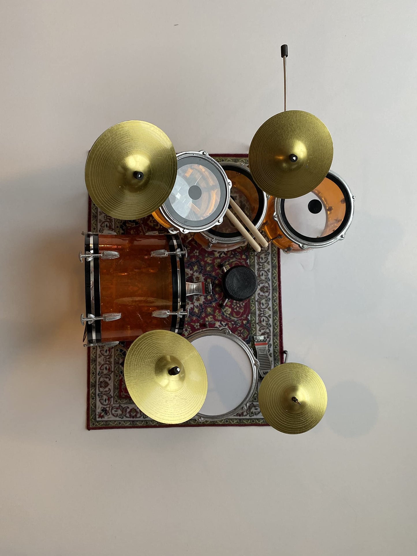 FanMerch Miniature Vintage Drum Rug for 1:4 Scale Axe Heaven Drum Kits for Display Only