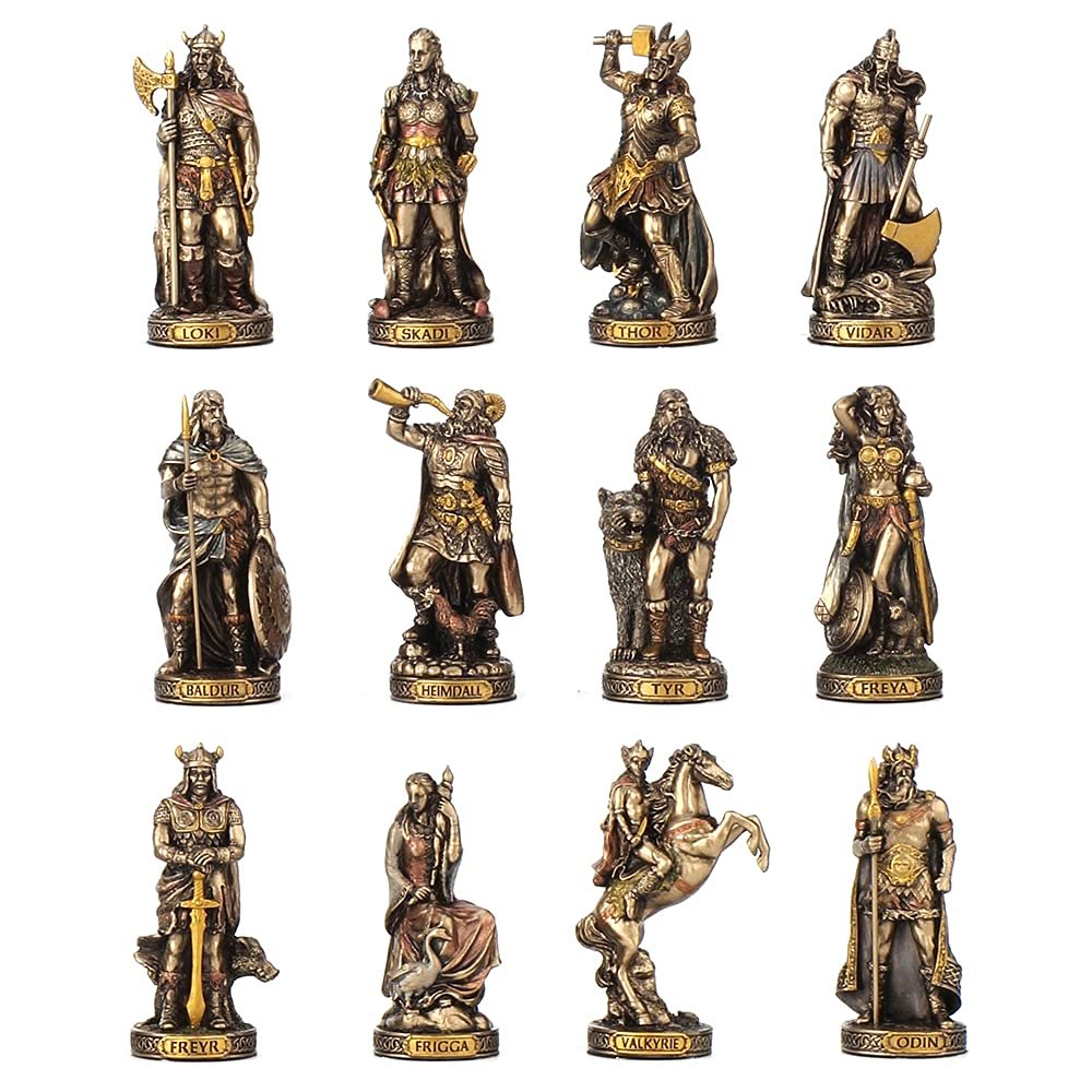 Veronese Design 3.5 Inch Nordic Gods Viking Miniature Polyresin Hand Painted Sculpture Figurine