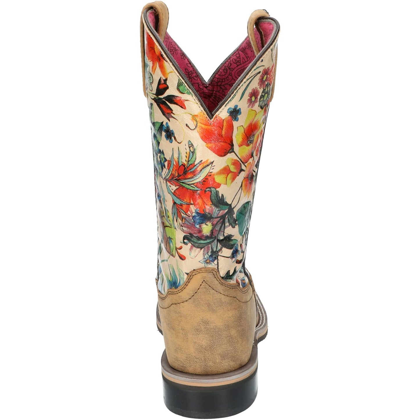 Smoky Mountain Women's Blossom Western Boot Broad Square Toe Brown 10 M