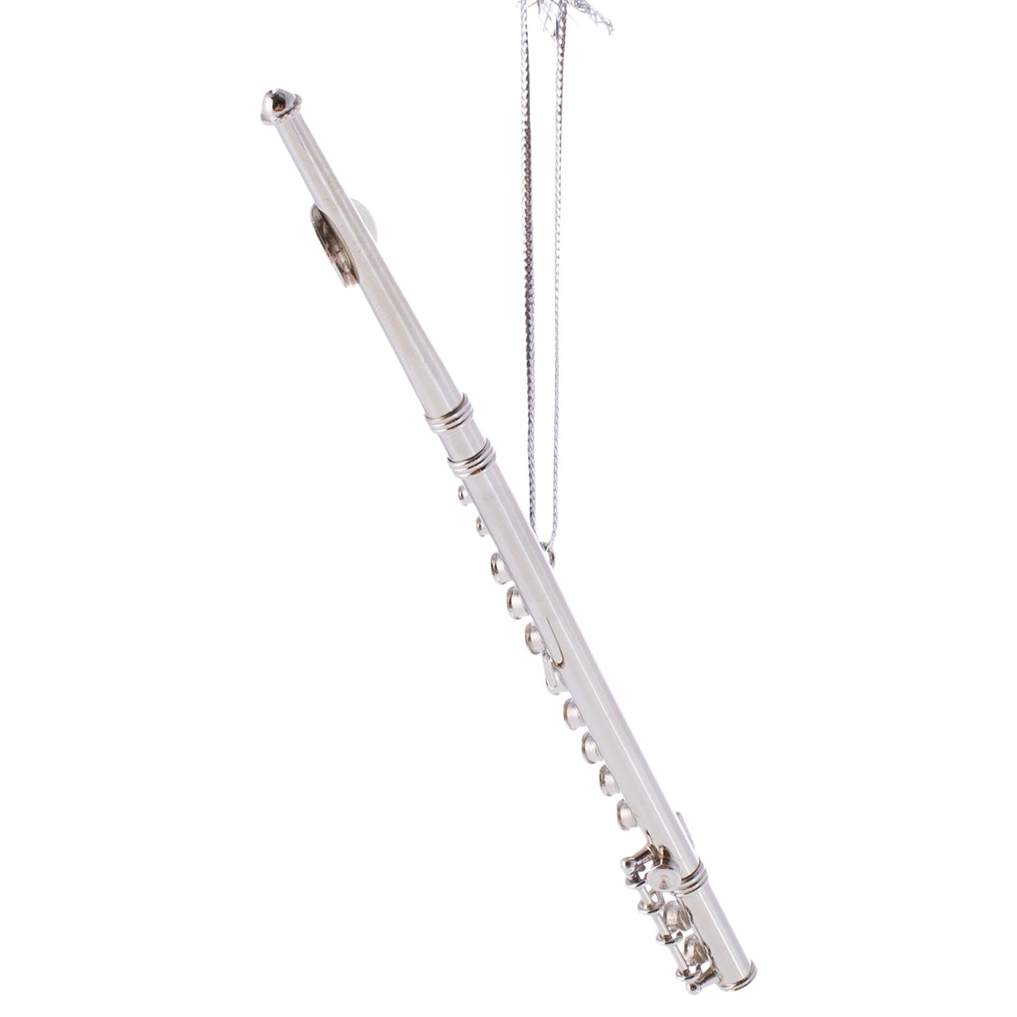Silver Flute Musical Instrument Christmas Tree Ornament Decoration Music Band