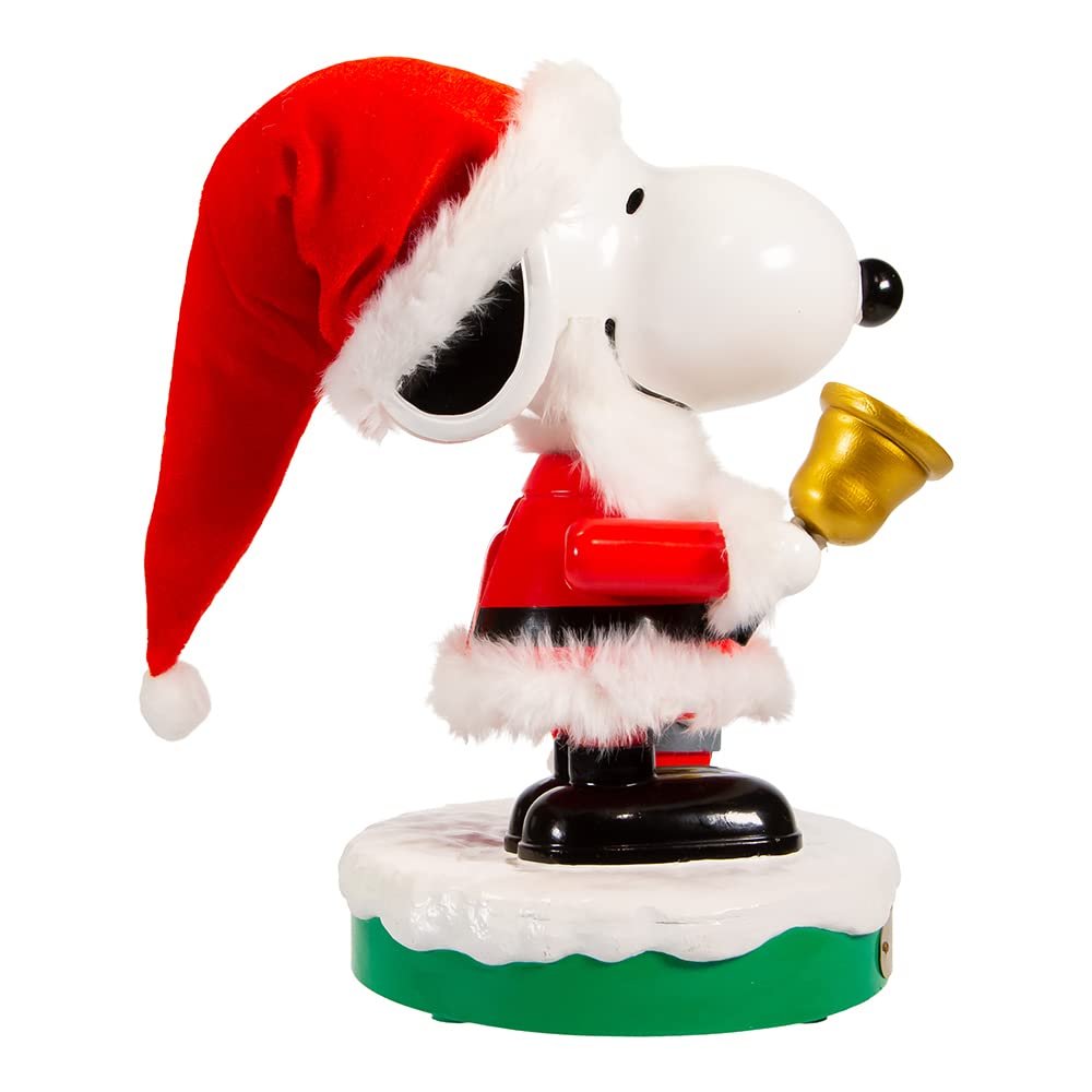 Peanuts 10-Inch Battery-Operated Musical Santa Snoopy Nutcracker