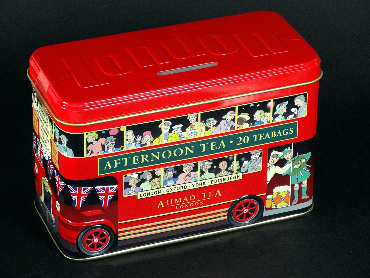 Ahmad Tea London Bus Tin, English Breakfast, 20 Count Tin