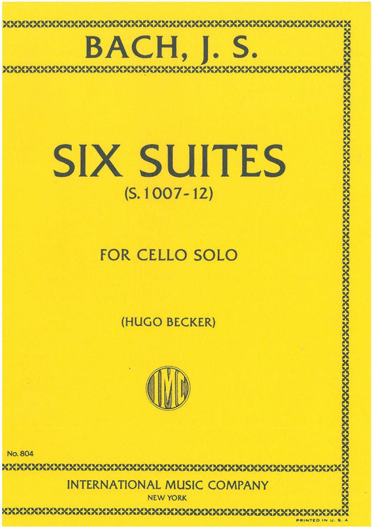 Six Suites (S. 1007-12) for Cello Solo (No. 804)