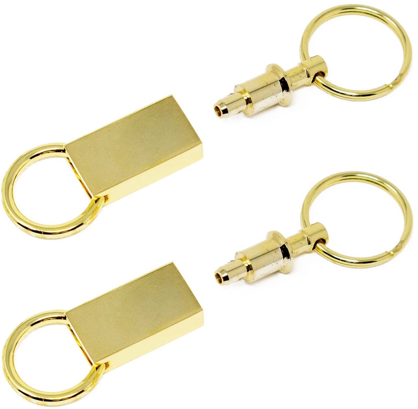 Stephanie Imports Set of 2 Quick Release, Detachable Valet Keychains With Dual Key Rings