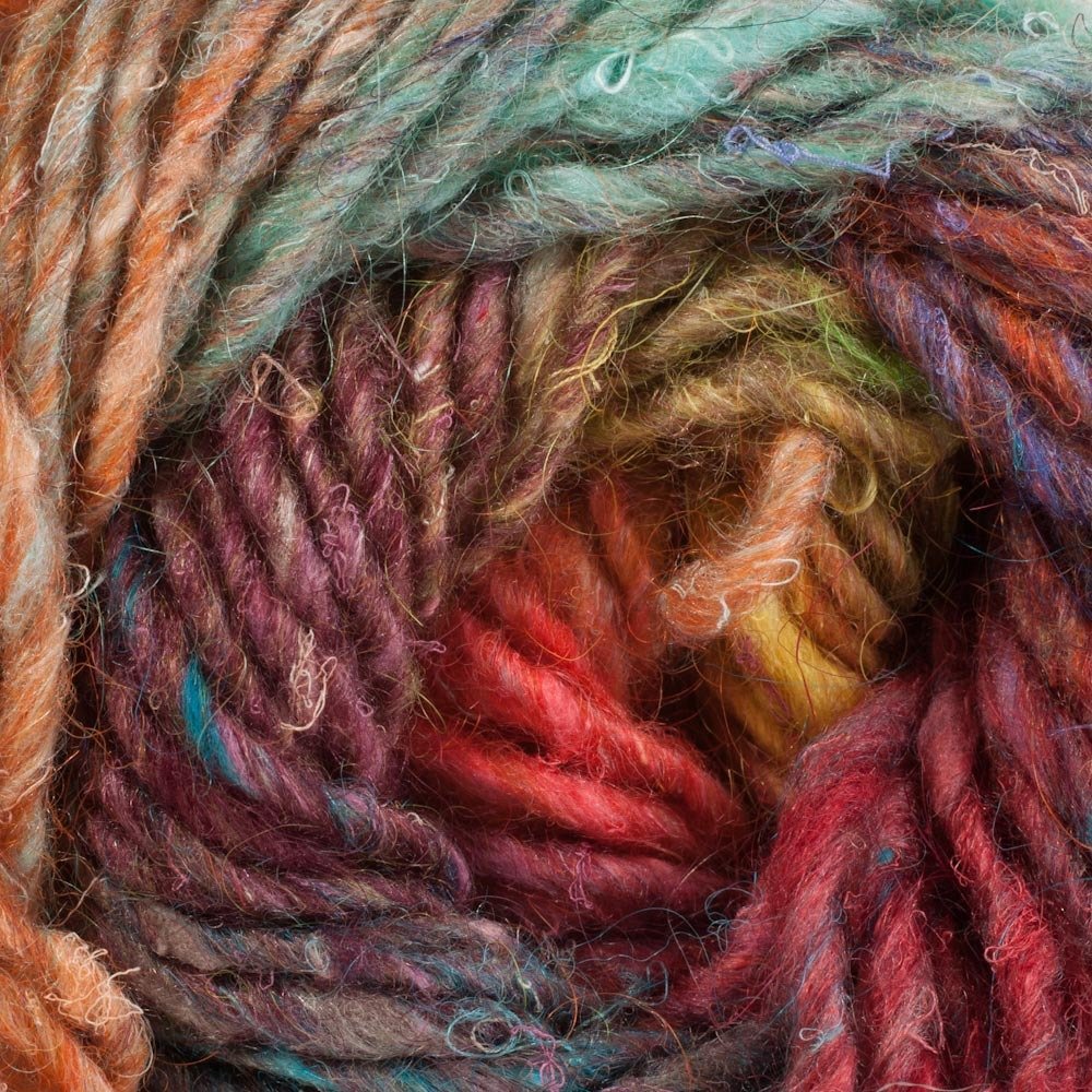 Noro Silk Garden, 341 - Orange-Wine-Aqua-Lemon-Lime