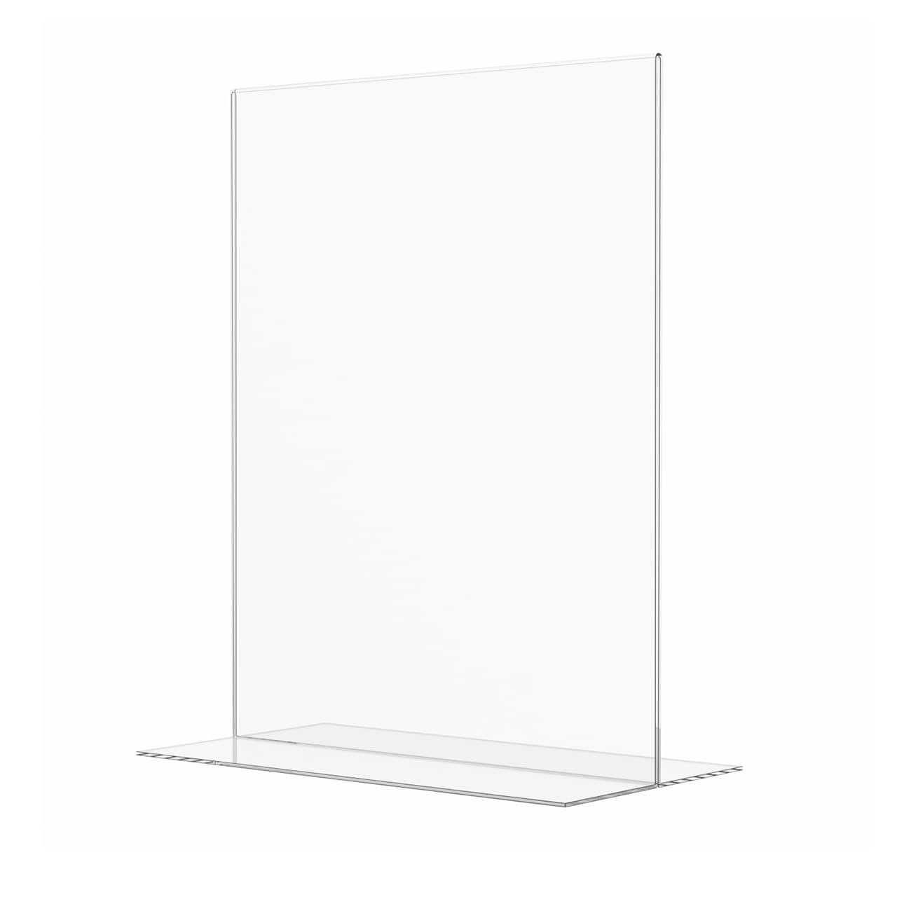 Marketing Holders 50 Pack Large Acrylic Holder for 11 x 14 Inch Posters Countertop Display for Graphic Images in Offices Reception Areas and Restaurants Clear T Shaped Bottom Load Frame