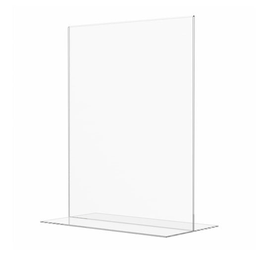 Marketing Holders 50 Pack Large Acrylic Holder for 11 x 14 Inch Posters Countertop Display for Graphic Images in Offices Reception Areas and Restaurants Clear T Shaped Bottom Load Frame