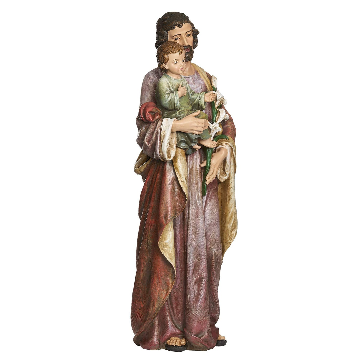 Joseph's Studio by Roman - St. Joseph and Child Jesus Figure, Renaissance Collection, 36.75" H, Resin and Stone, Religious Gift, Decoration, Collection, Durable, Long Lasting
