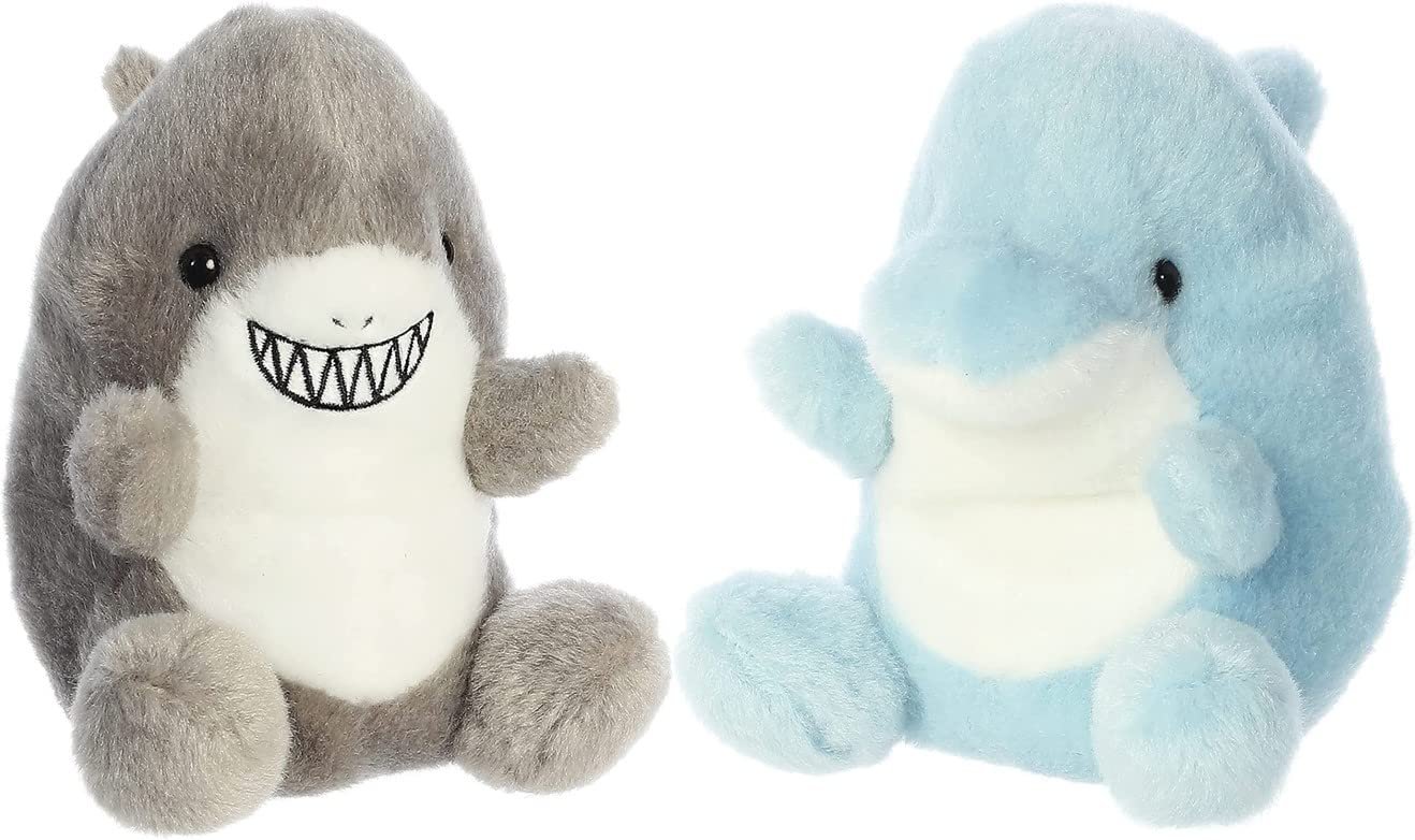 Aurora Palm Pals Set of Two - Clicks Dolphin and Chomps Shark